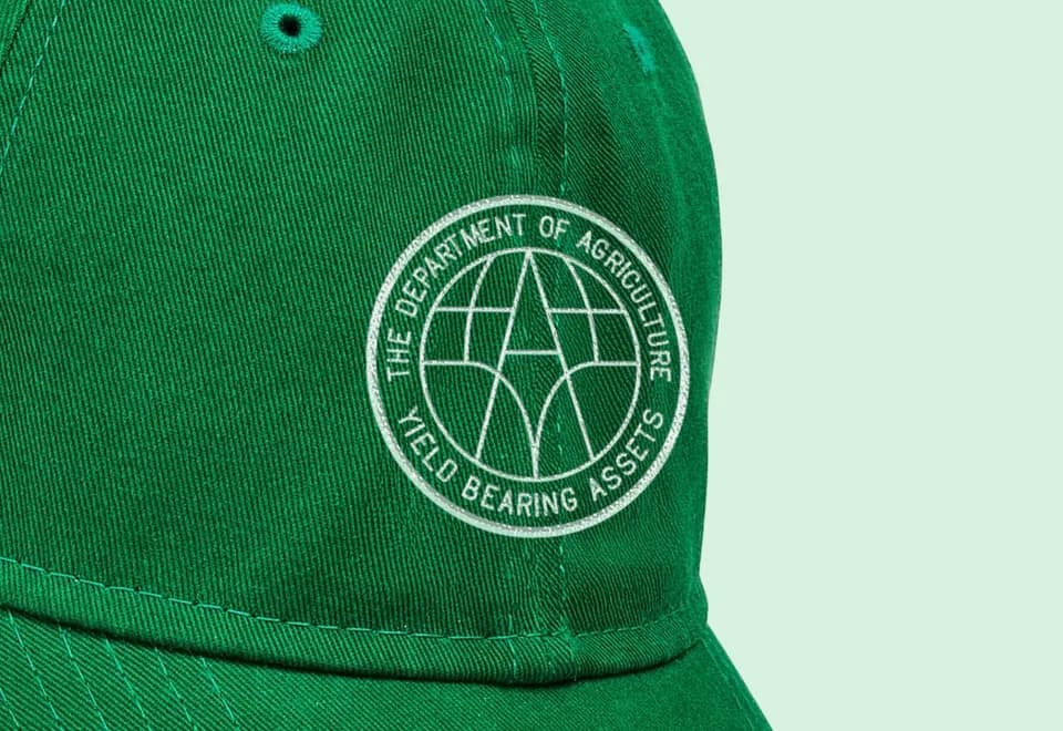 Department of Agriculture green badges, cap and culture-led campaign artwork