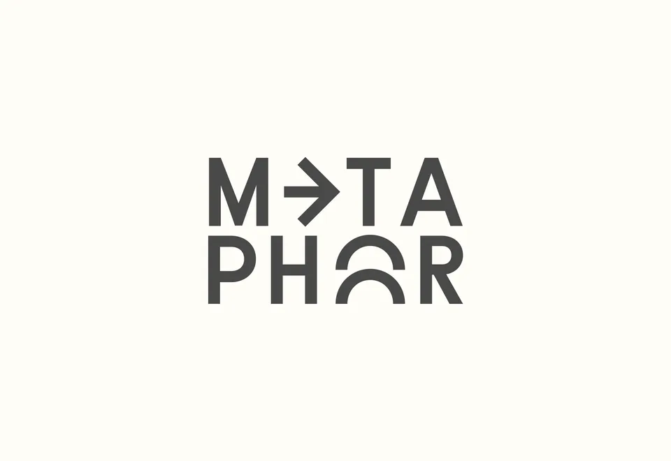 Metaphor wordmark, black apparel and yellow outdoor identity applications