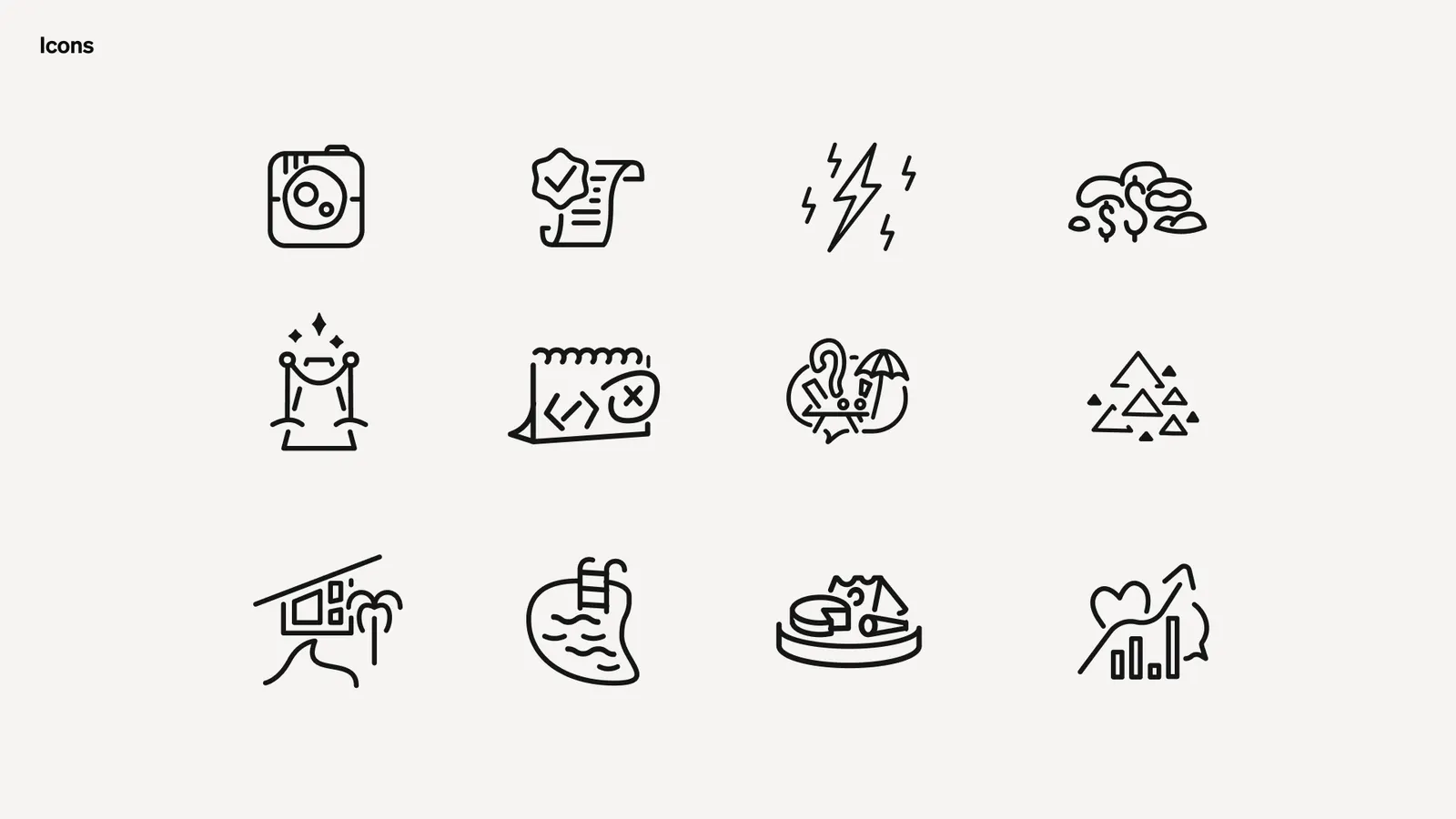 icon set: launch house